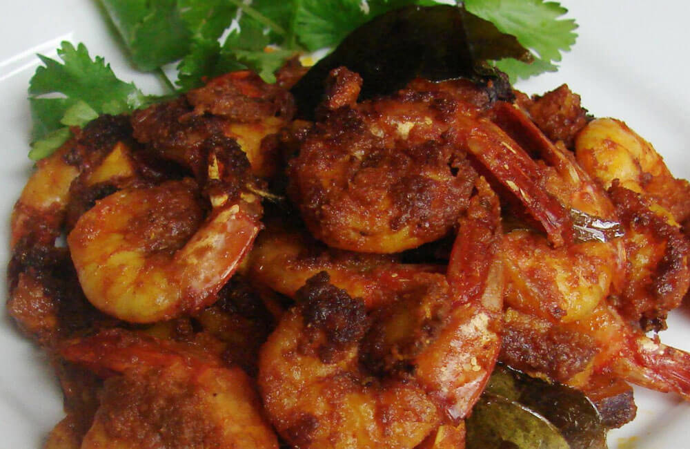 Traditional Kerala Dishesy,Prawns Fry